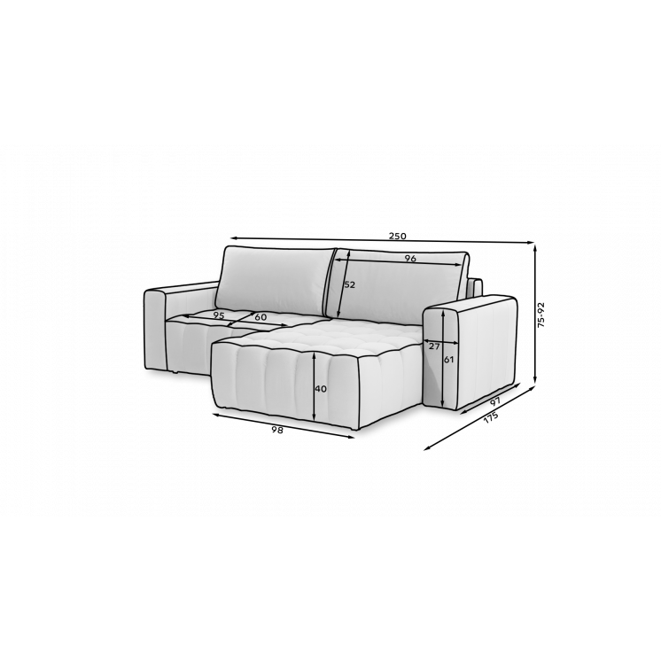 Canapé d'angle convertible BONETT